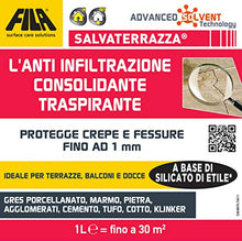 Carica l'immagine nel visualizzatore di Gallery, SALVATERRAZZA, Idrorepellente per Terrazzi ed Esterni ad Azione Consolidante...