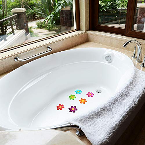 Adesivi antiscivolo di alta qualità per vasca da bagno e scale (trasparenti) [24 pezzi 2 x 20 cm