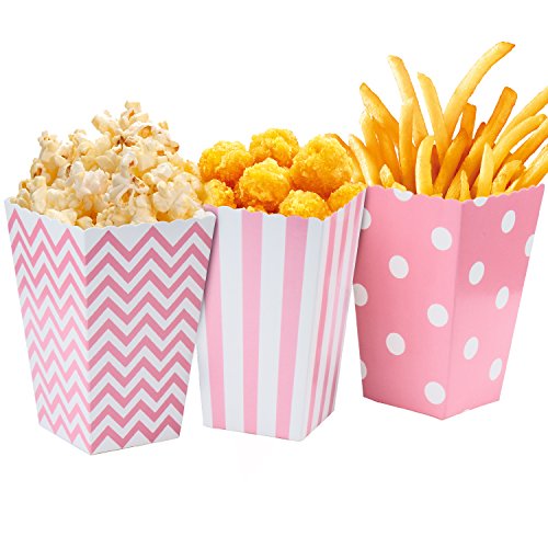 Diealles Scatole di Popcorn, 36PCS Contenitori Popcorn Rosa –