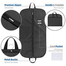 Carica l'immagine nel visualizzatore di Gallery, ecooe 2-Pezzi Borsa Porta Abiti 110x60cm Versione pi¨´ 110x60cm, Negro 1 - Ilgrandebazar