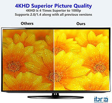 Carica l&#39;immagine nel visualizzatore di Gallery, IBRA Cavo HDMI 4K Ultra HD 2M - Ethernet ad PRO GOLD - 2 METROS, nero/bianco - Ilgrandebazar