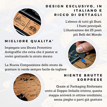 Carica l'immagine nel visualizzatore di Gallery, TooPopz® Mappa del In Lingua Italiana | Del Mondo 84x44cm - Oro / Nero - Ilgrandebazar