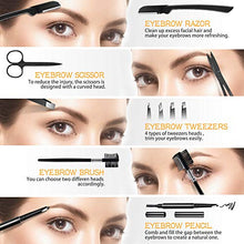 Carica l'immagine nel visualizzatore di Gallery, HOCOSY Kit per Sopracciglia (8 pezzi), Strumento Professionale Con Pinzette...