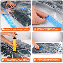 Carica l'immagine nel visualizzatore di Gallery, alenyk [Marchio Italiano Sacchetti Salvaspazio Sacchi Sottovuoto 70x90cm...