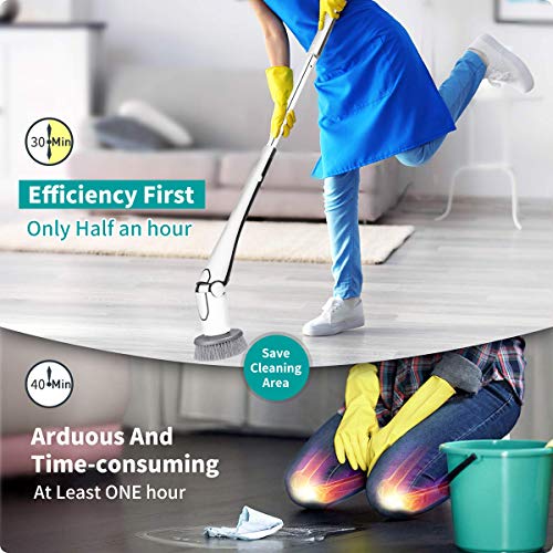 Spazzola Elettrica Multifunzione Con 4 Testine | 2 Velocità (280/380 Giri/min) | Ricarica USB-C | Impermeabile IPX7 | Per Casa E Auto - Foto 8