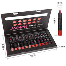 Carica l'immagine nel visualizzatore di Gallery, ISENPENK 12pcs Rossetti Set Lipstick Matte Lunga Durata 12 pz