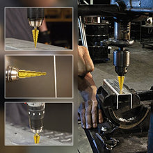 Carica l'immagine nel visualizzatore di Gallery, Hiveseen Kit 3 Punte Coniche, Fresa Conica Trapano a Gradini, HSS Titanium,... - Ilgrandebazar