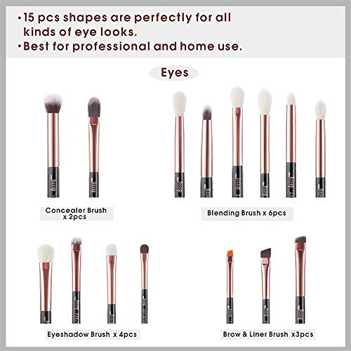 Pennelli Per Trucco Occhi 6 Pennelli Per Obretti Set Di Pennelli Per - Foto 2