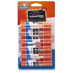 Elmer's Washable School Glue Sticks - Purple 6/Pkg-.21Oz 6-Pack - Ilgrandebazar