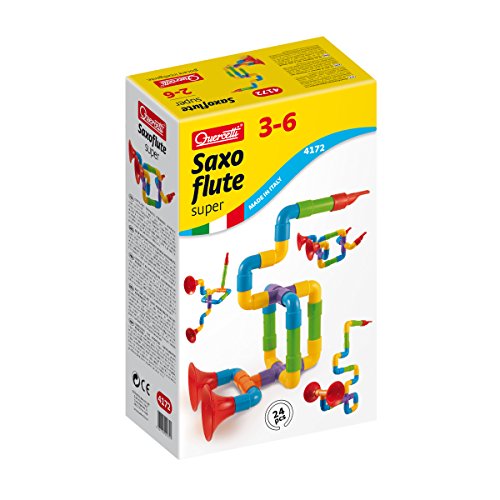 Quercetti- Saxoflute Super Gioco di Costruzione, Multicolore, 24 Multicolore - Ilgrandebazar