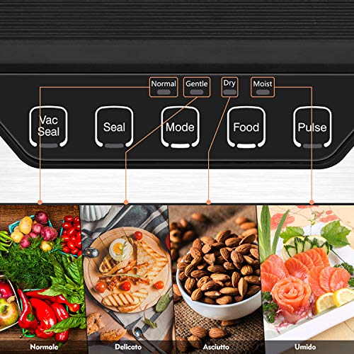 Macchina Sottovuoto Alimenti 5 In 1 Automatica - Sigillatrice Per Cibi Secchi E Umidi Con 30 Sacchetti - Foto 11