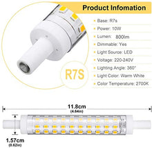 Carica l'immagine nel visualizzatore di Gallery, KINGSO 2 Pack R7s Lampada LED 10W 800LM 118mm - 2 - Ilgrandebazar