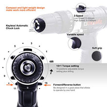 Carica l'immagine nel visualizzatore di Gallery, Trapano Avvitatore Batteria 12V, GOXAWEE 100Pz Kit Trapano... - Ilgrandebazar
