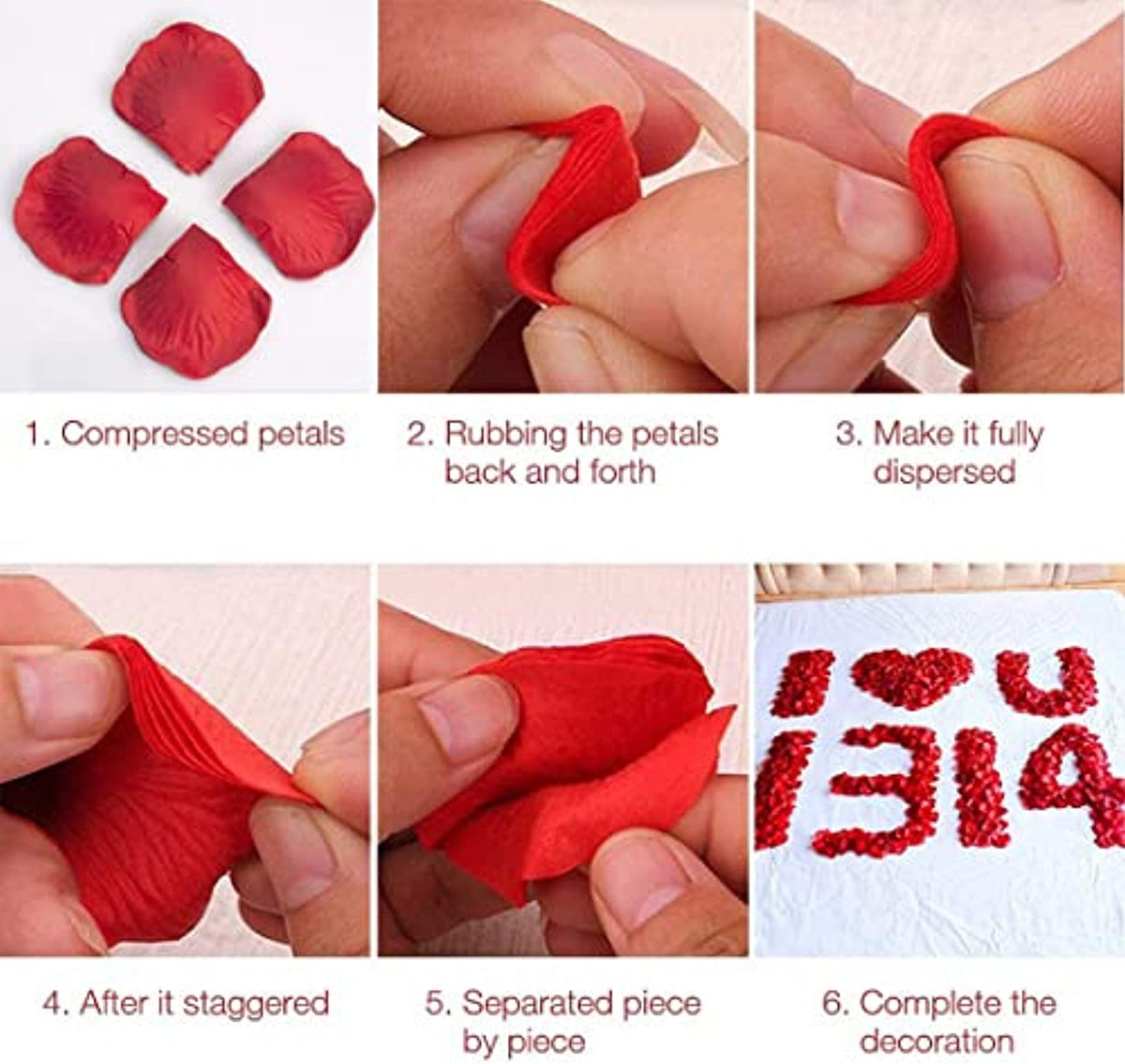 San Valentino Decorazioni Idee Kit 1000 Addobbi Petali Di Rosa Finti R –