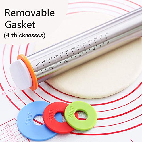 Mattarello In Acciaio Inox HEPAZ Con Accessori - Per Pasta, Pane E Dolci Fatti In Casa - Foto 10