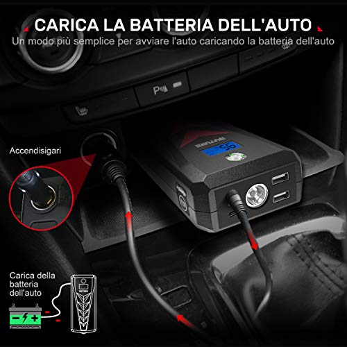Avviatore Di Emergenza Portatile Multifunzione: Caricabatterie 12/24V Con LED, Riparazione E Display LCD - 4