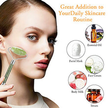 Carica l'immagine nel visualizzatore di Gallery, Rullo di Giada, Nivlan Jade Roller Viso, 100% Naturale alta Qualità Jade...