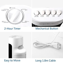 Carica l'immagine nel visualizzatore di Gallery, Aigostar Ventilatore a torre a 3 velocità con timer silenzioso impostato...