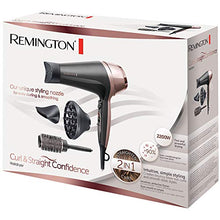 Carica l'immagine nel visualizzatore di Gallery, Remington Asciugacapelli Curl&Straight Confidence, 2200 Watt, Concentratore...