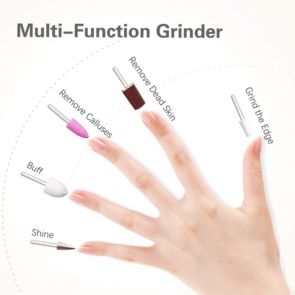 Set Manicure e Pedicure Elettrico,TOUCHBeauty Kit di lime per unghie p –