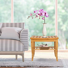 Carica l'immagine nel visualizzatore di Gallery, JingPeng - Panca da doccia in legno di bambù, ideale per interni ed esterni...