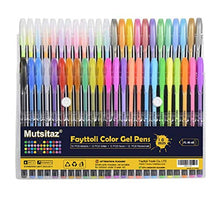 Carica l&#39;immagine nel visualizzatore di Gallery, Set di 48 penne gel colorate - glitter, metallico, neon glitterato, pastello...