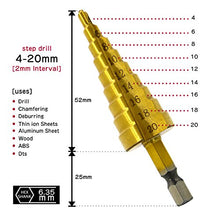 Carica l'immagine nel visualizzatore di Gallery, Hiveseen Kit 3 Punte Coniche, Fresa Conica Trapano a Gradini, HSS Titanium,... - Ilgrandebazar