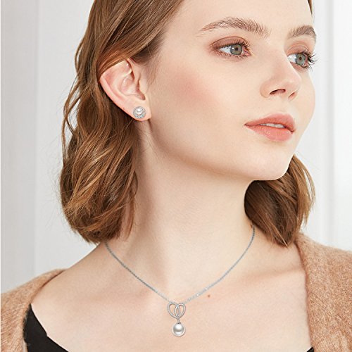 Collana In Argento 925 Con Zircone E Perla – J. Vénus, 45 Cm, Bianca, Elegante - 5