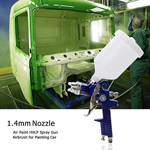 Pistola A Spruzzo BEETRO HVLP - Per Aria Compressa, Con Ugelli 1.4mm E 1.8mm, Serbatoio 600ml - Professionale - Foto 5