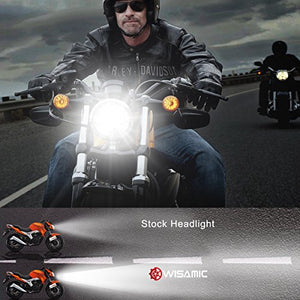 Wisamic 5-3/4 5.75 pollice LED Headlight compatibile con Harley Davidson nera - Ilgrandebazar