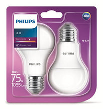 Carica l'immagine nel visualizzatore di Gallery, Philips Lampadine LED Goccia, Attacco E27, 11W Equivalenti a 75W, 6 x 6 x 11 - Ilgrandebazar