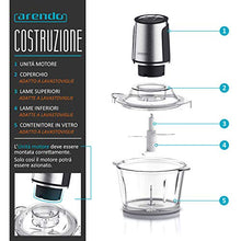 Carica l'immagine nel visualizzatore di Gallery, Arendo - Trituratore universale in VETRO da 1,5 L - 400 Watt - 4 lame in...