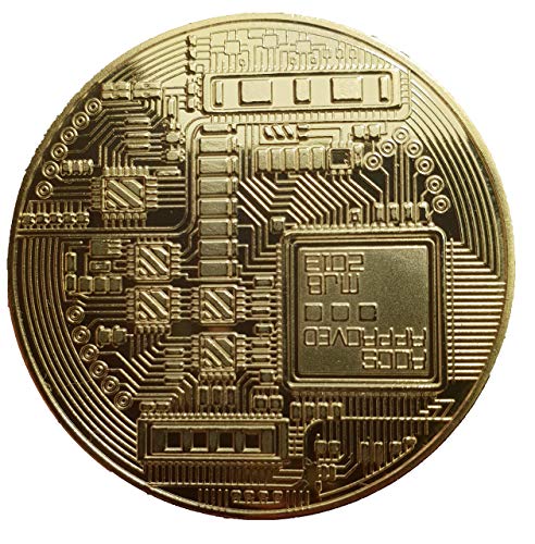 HS Bitcoin - Moneta da Collezione in Vero Oro 24 carati, con