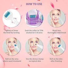 Carica l'immagine nel visualizzatore di Gallery, Rullo Derma, 6 In 1 Kit Titanium Roller, Fixget Microneedle Dermaroller per...