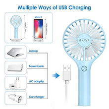 Carica l'immagine nel visualizzatore di Gallery, Sunandy Mini Ventilatore USB portabile con potente motore brushless a 3 Blu