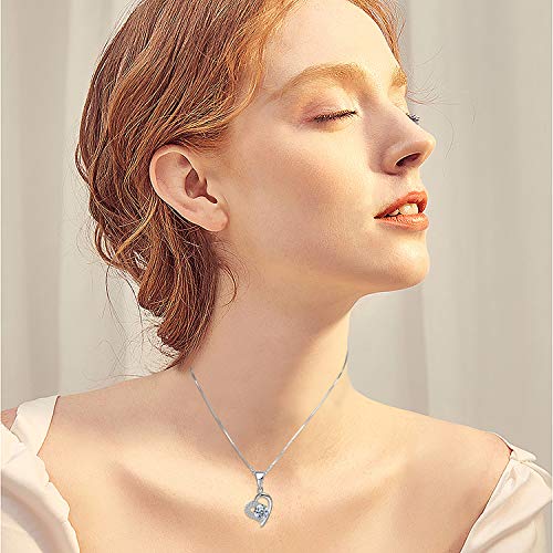 Amilril Collana Cuore Donna, Argento Sterling 925 Ciondolo Cuore, Rega