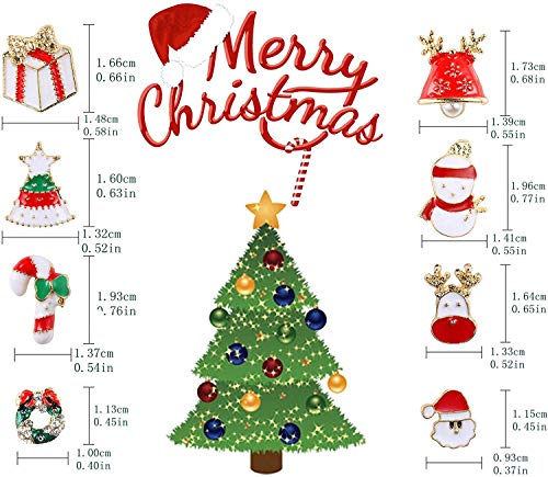 Set 4 Paia Di Orecchini Di Natale In Feltro E Metallo – Forma Di Babbo Natale, Albero, Pupazzo Di Neve – Regalo Donna E Bambina