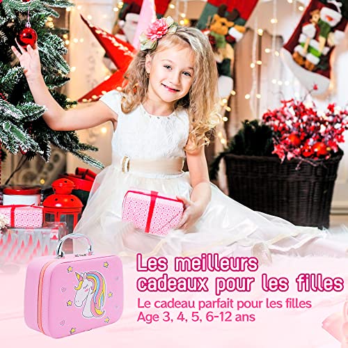 Costume Unicorno Per Bambina 9 Pezzi: Gonna Tutù, Ali Colorate, Fascia E Gioielli, Rosa, Taglia 2-8 Anni