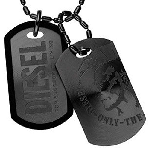 Collana Uomo Diesel - Catena In Acciaio Inossidabile Con Chiusura A Moschettone, Design Box