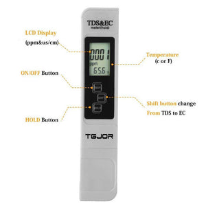 PH Tester/TDS&EC Tester TGJOR Qualità Acqua Misuratore della qualità... - Ilgrandebazar