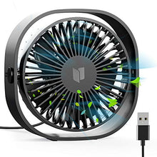 Carica l'immagine nel visualizzatore di Gallery, RATEL USB Ventilatore da Scrivania, 12,5 cm Mini Tavolo Nero
