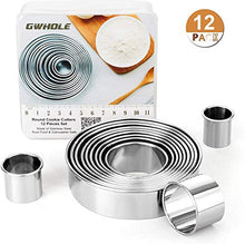 Carica l'immagine nel visualizzatore di Gallery, Gwhole Set di 12 Coppapasta Rotondo Acciaio Inox Tagliapasta Aperta Tondo...