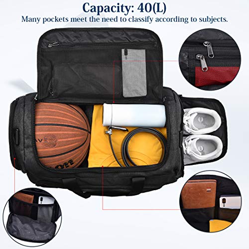 Borsa Palestra Tattica 3 in 1 da 50L per Uomo e Donna – Zaino da Viaggio Impermeabile con Scomparto Scarpe e Tasca Umida – Borsone Sportivo Weekend, Viaggio, Notte Borsa Palestra Tattica 3 in 1 da 50L per Uomo e Donna – Zaino da Viaggio Impermeabile con Scomparto Scarpe e Tasca Umida – Borsone Sportivo Weekend, Viaggio, Notte