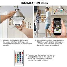Carica l'immagine nel visualizzatore di Gallery, Lampadina Altoparlante, JOLVVN Luce LED Musica 2-In-1 Altoparlante