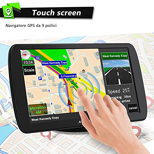 Navigatore GPS 9 Pollici Per Camion/Auto - 8GB, Avviso Autovelox, Aggiornamento Mappe - Foto 9