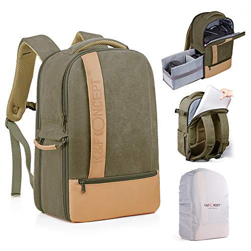 K&F Concept Zaino Fotografico A Guscio Rigido – Scomparto Laptop 15.6”, Impermeabile, Per DSLR E Drone