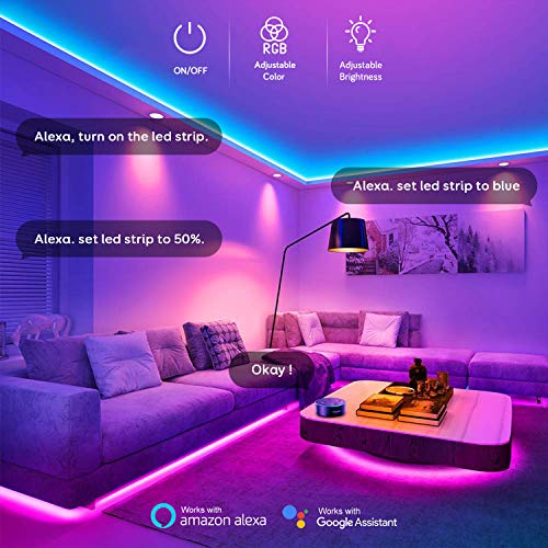 Alexa Striscia LED Intelligente WiFi, Maxcio 5M di Luci Led 5050 5 M –