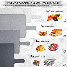 Carica l'immagine nel visualizzatore di Gallery, Hodekt Tagliere da Cucina Set di 4, Taglieri con Ripiano e Maniglia,...