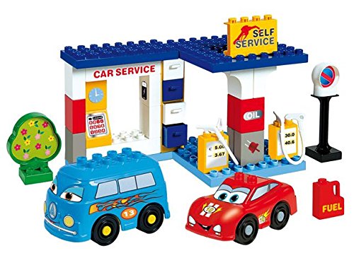 COSTRUZIONE Unico Cars For Kids-Stazione di Servizio 43pz 8565 - Ilgrandebazar