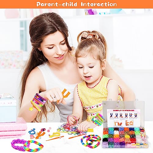 Kit Braccialetti Fai Da Te 2800+ Elastici – 32 Colori Con Perline, Gancetti E Accessori, Per Bambini E Ragazze